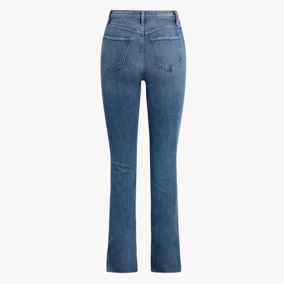 FAVORITE DAUGHTER 34 PETITE SHORTIE VALENTINA TOWER SUPER HIGH RISE - MED INDIGO - Picture 2 of 10